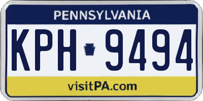 PA license plate KPH9494