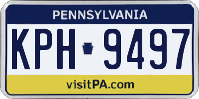 PA license plate KPH9497