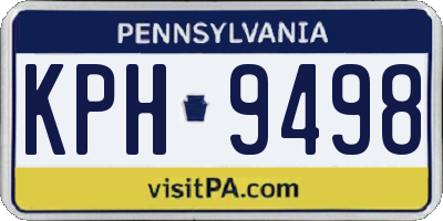 PA license plate KPH9498