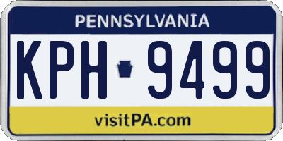 PA license plate KPH9499