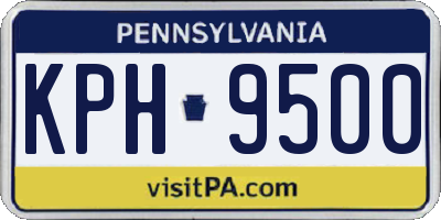 PA license plate KPH9500