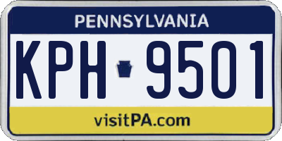 PA license plate KPH9501