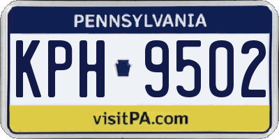 PA license plate KPH9502