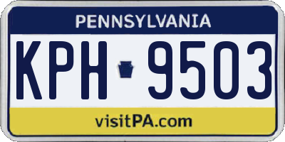 PA license plate KPH9503