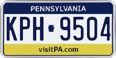 PA license plate KPH9504