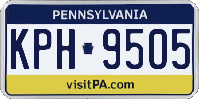 PA license plate KPH9505