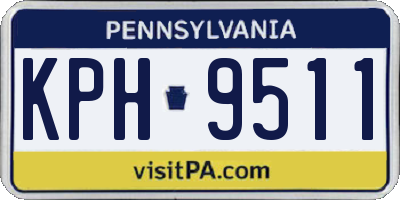 PA license plate KPH9511