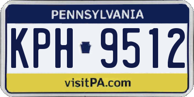 PA license plate KPH9512