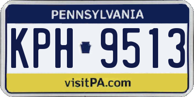 PA license plate KPH9513