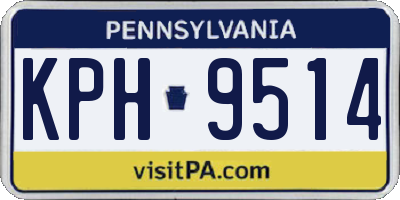 PA license plate KPH9514