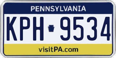 PA license plate KPH9534