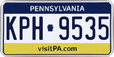 PA license plate KPH9535