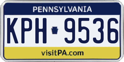 PA license plate KPH9536