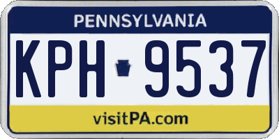 PA license plate KPH9537