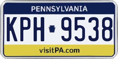 PA license plate KPH9538