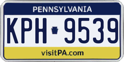 PA license plate KPH9539