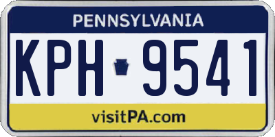 PA license plate KPH9541