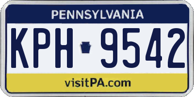 PA license plate KPH9542
