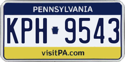 PA license plate KPH9543