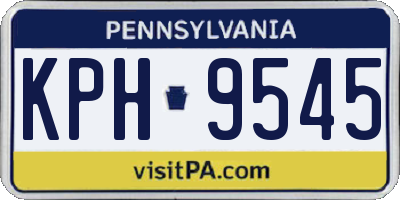 PA license plate KPH9545