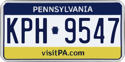 PA license plate KPH9547