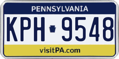 PA license plate KPH9548