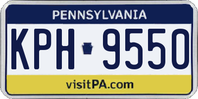 PA license plate KPH9550