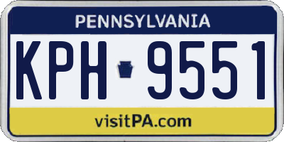 PA license plate KPH9551