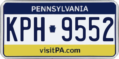 PA license plate KPH9552