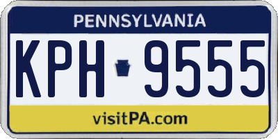 PA license plate KPH9555