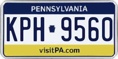 PA license plate KPH9560