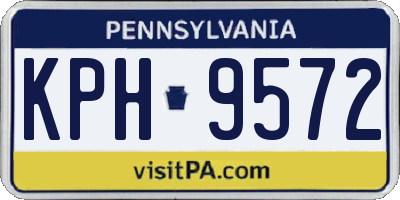 PA license plate KPH9572