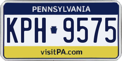 PA license plate KPH9575