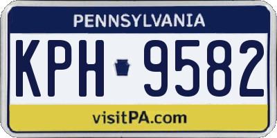 PA license plate KPH9582