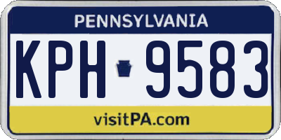 PA license plate KPH9583