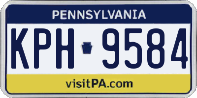 PA license plate KPH9584