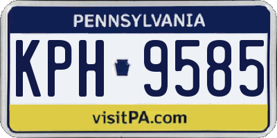 PA license plate KPH9585