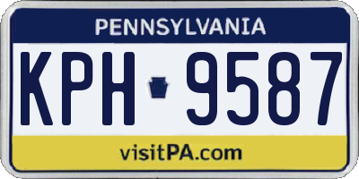 PA license plate KPH9587