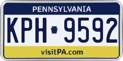 PA license plate KPH9592
