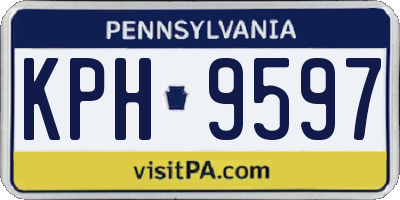 PA license plate KPH9597