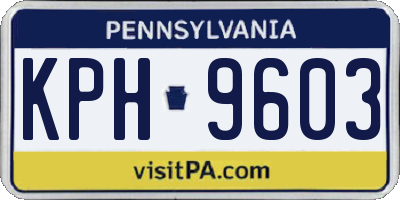 PA license plate KPH9603