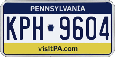 PA license plate KPH9604