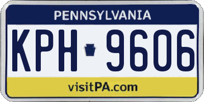 PA license plate KPH9606