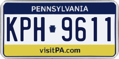 PA license plate KPH9611