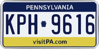 PA license plate KPH9616