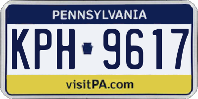 PA license plate KPH9617