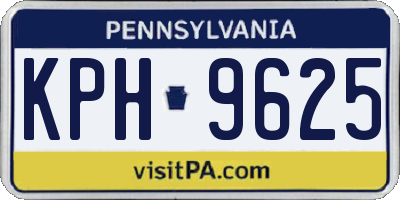 PA license plate KPH9625