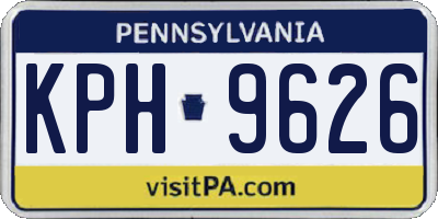 PA license plate KPH9626