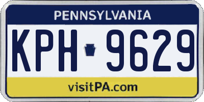PA license plate KPH9629