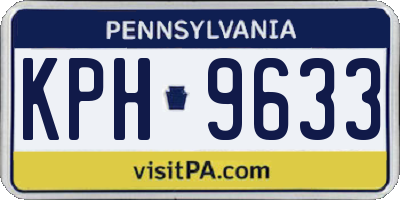 PA license plate KPH9633